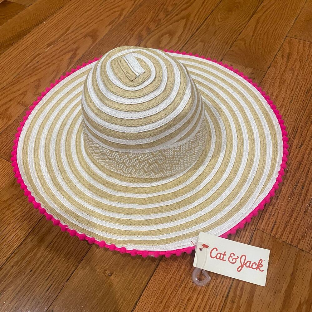 NWT Cat & Jack Striped Floppy Sun Hat One Size